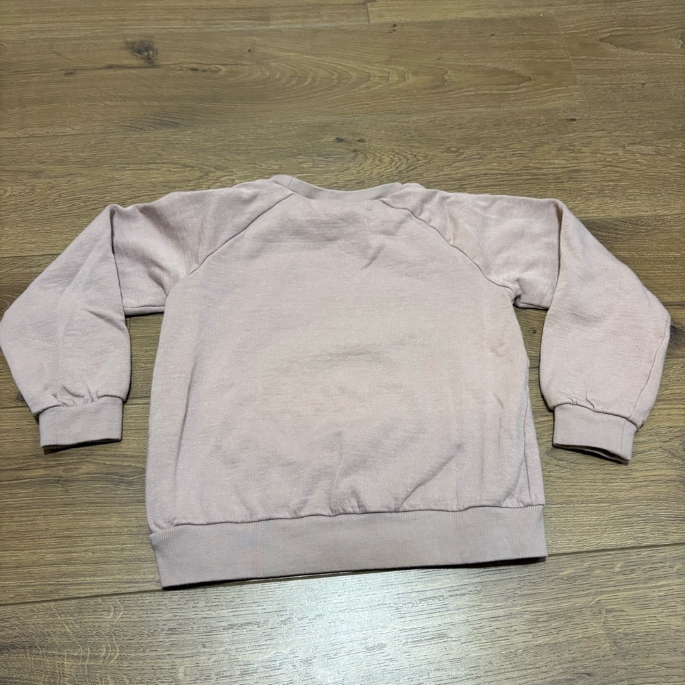 Wheat Dusty Purple Fleece Lined Cotton / Wool  Sweatshirt Embroidered Bunny Logo - Picture 6 of 7
